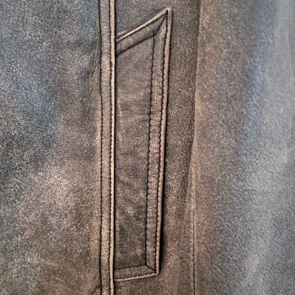 Laura Leigh Ltd Vintage Greyish Black Genuine Leather Jacket - Picture 5 of 8